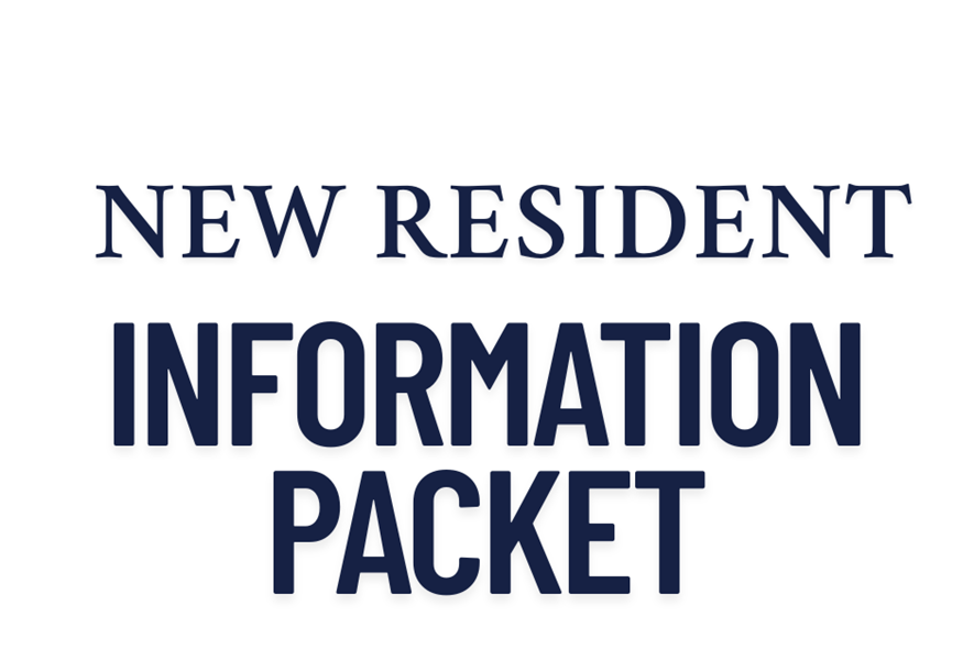 Updated New Resident Packet Now Available